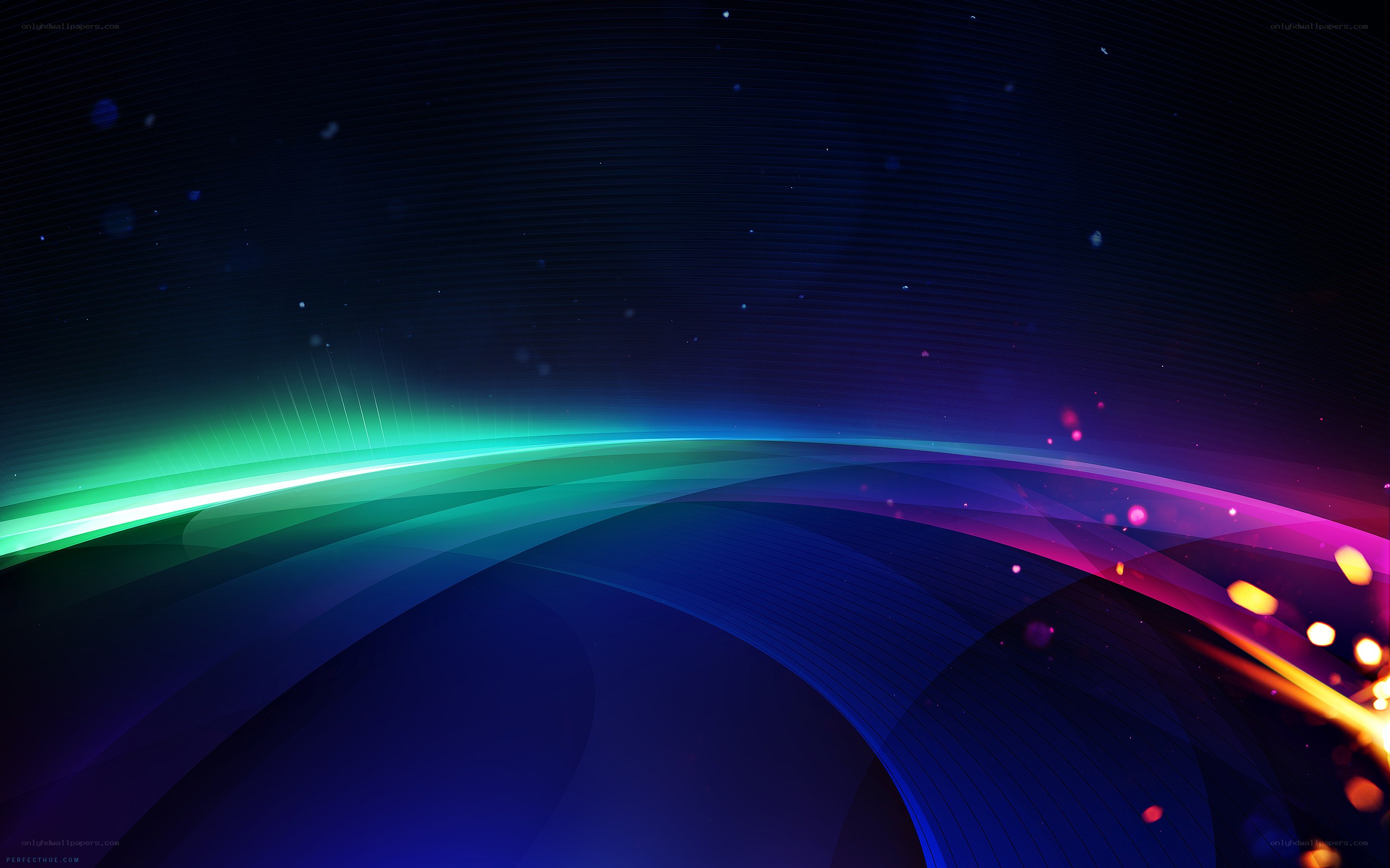 Abstract colorful light waves
