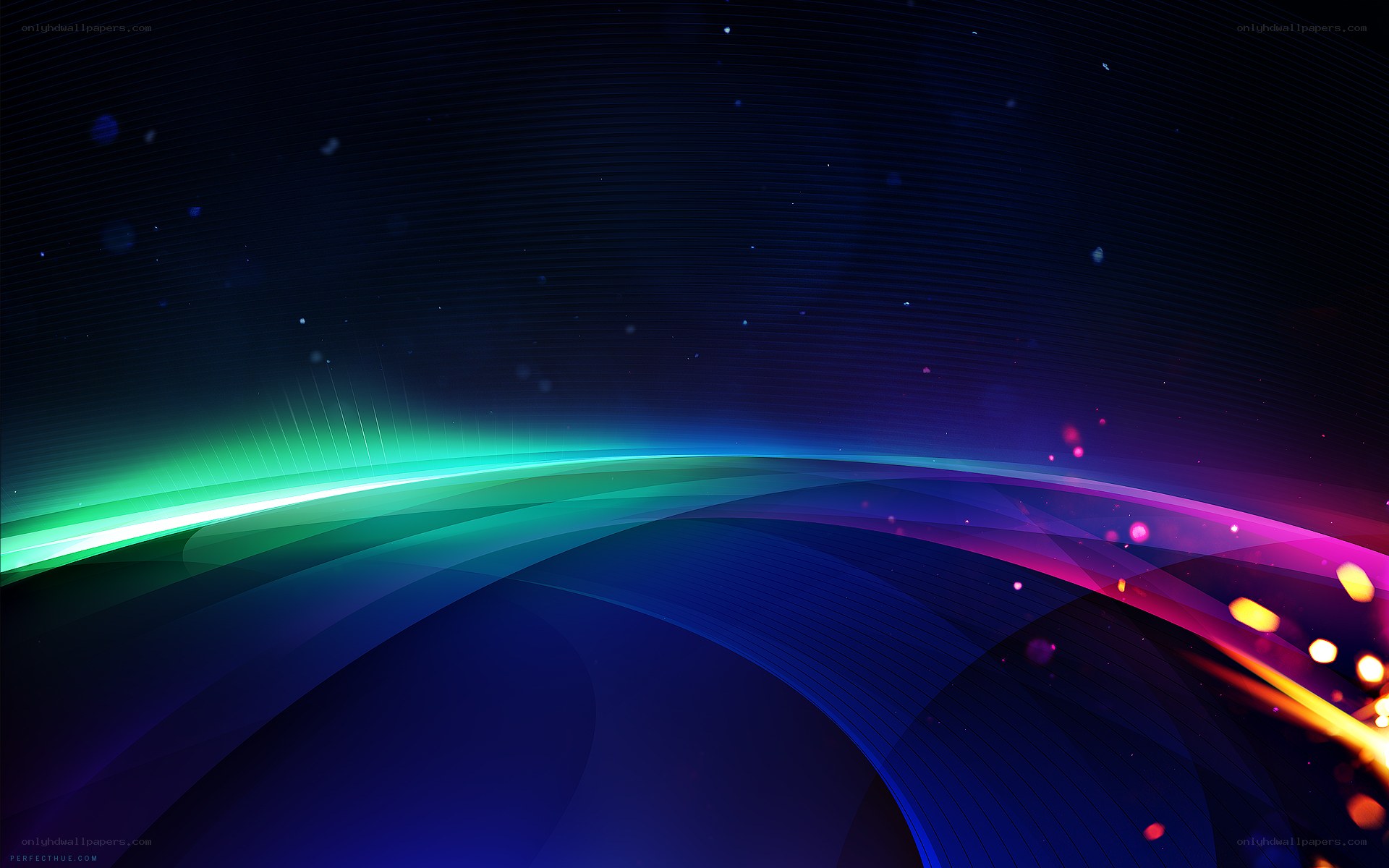 Abstract colorful light waves