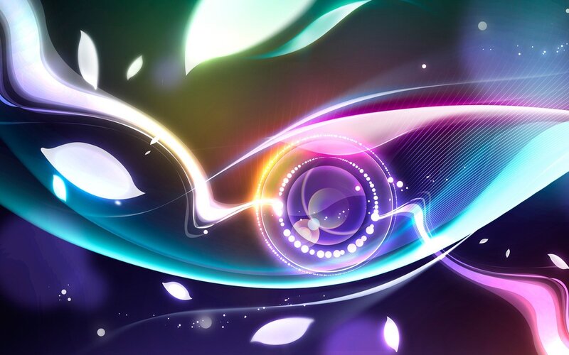 Abstract colorful light waves