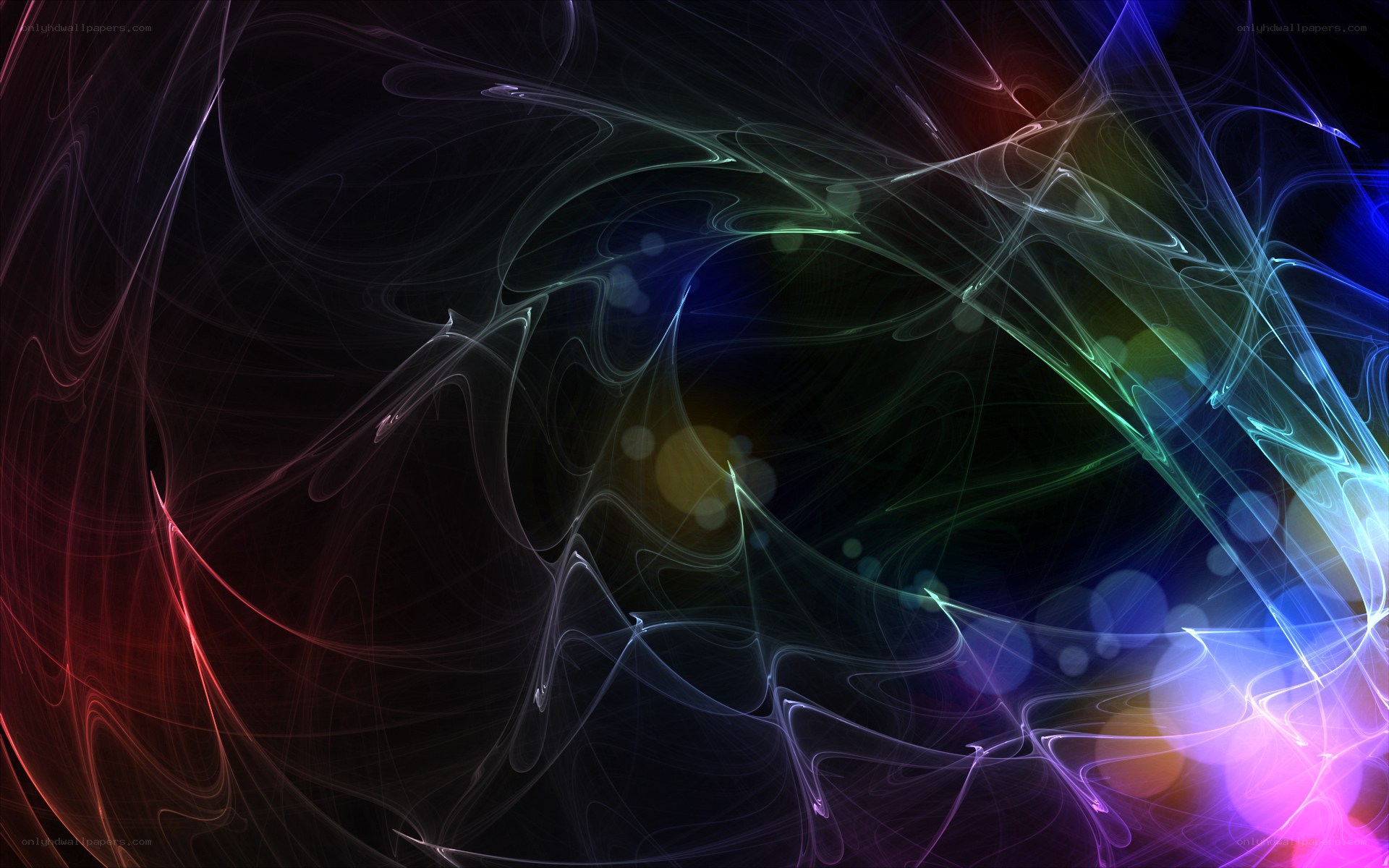 Abstract colorful light waves