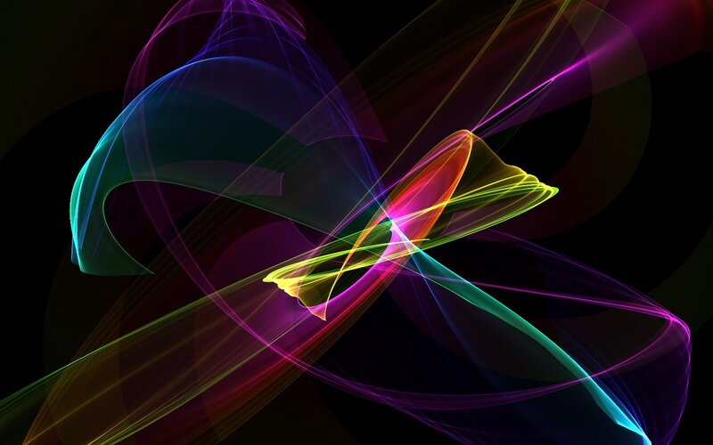 Abstract colorful light waves