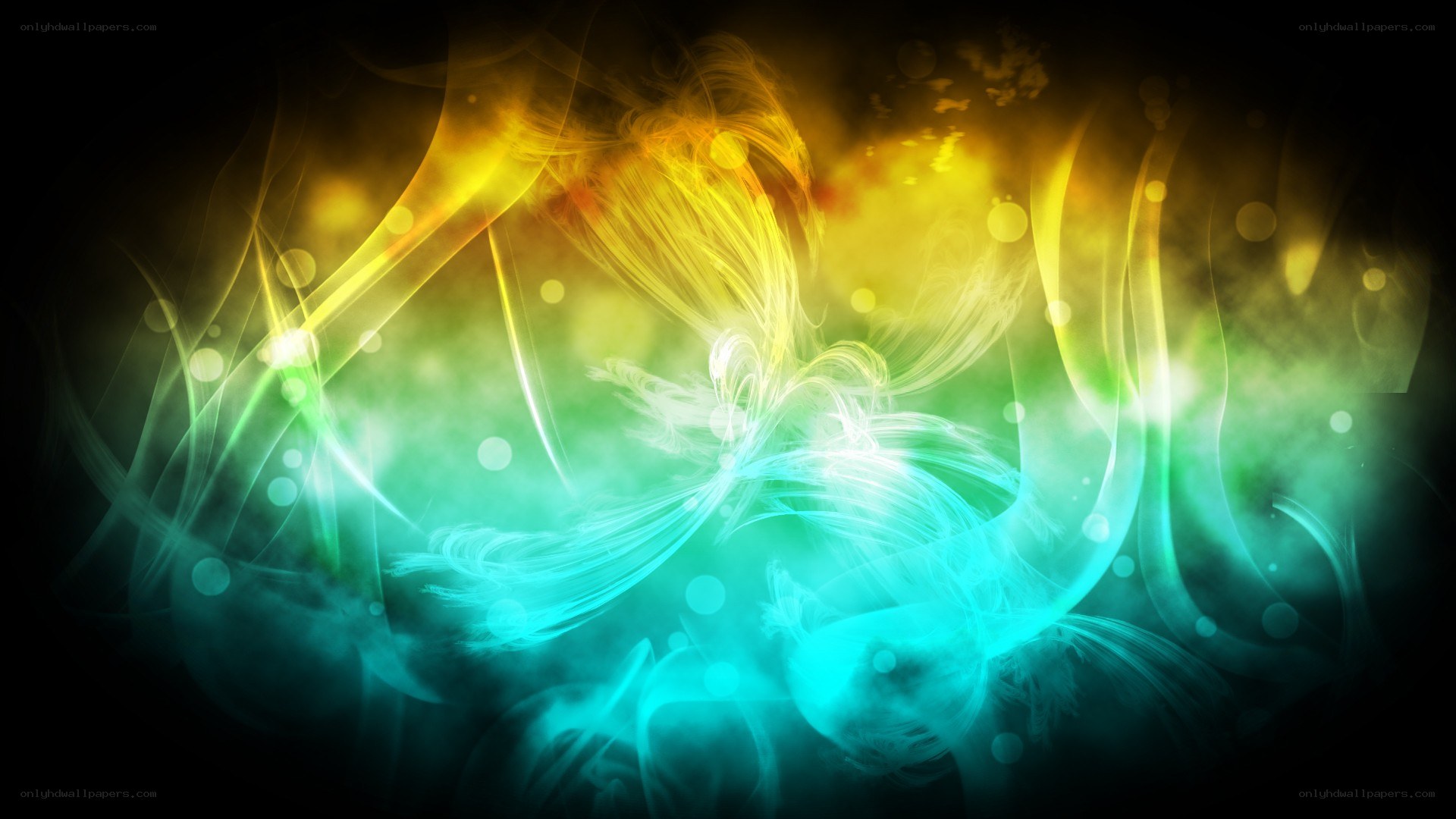 Abstract colorful light waves