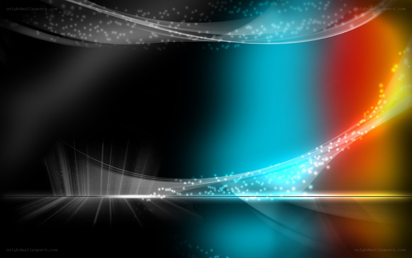 Abstract colorful light waves