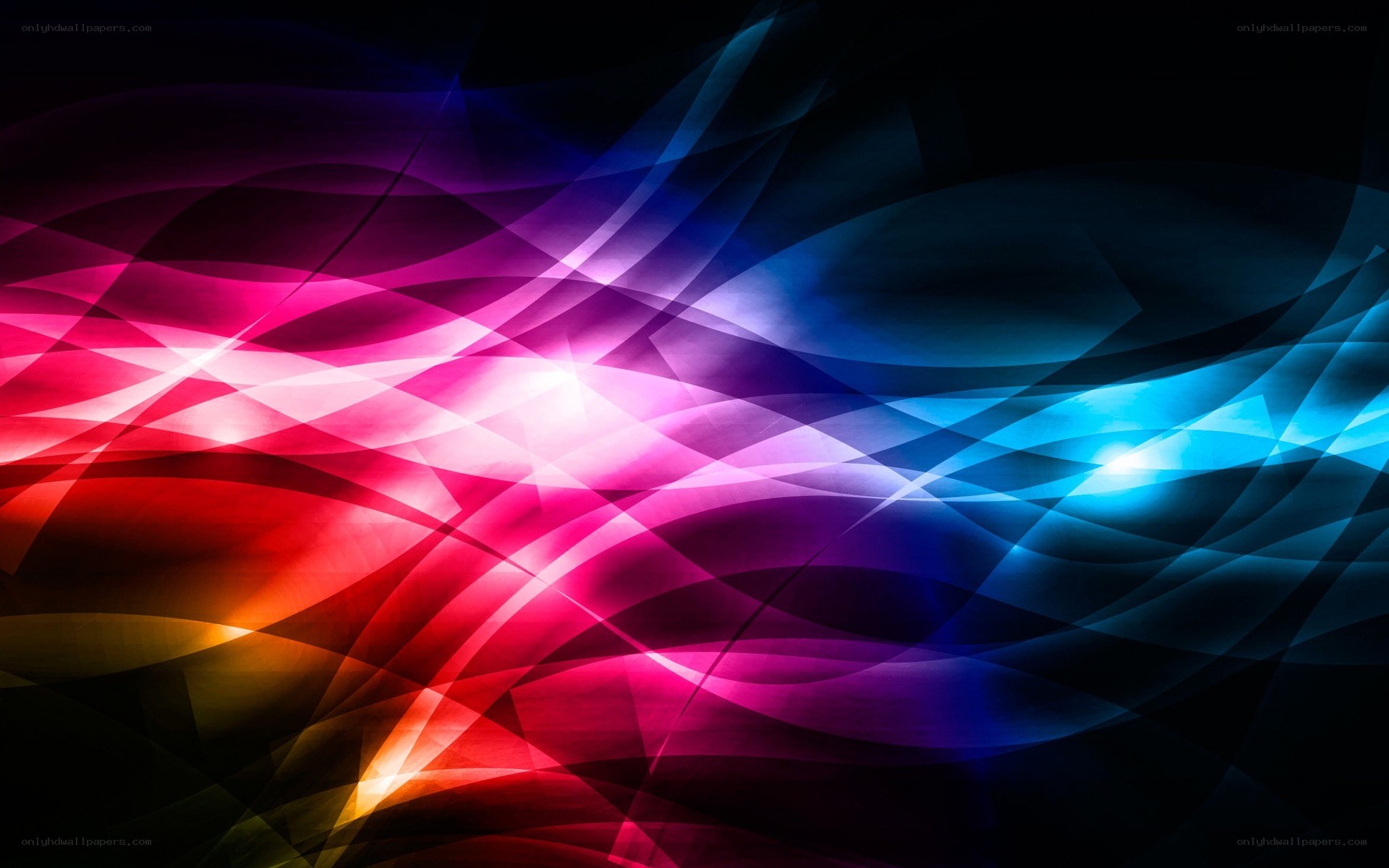 Abstract colorful light waves