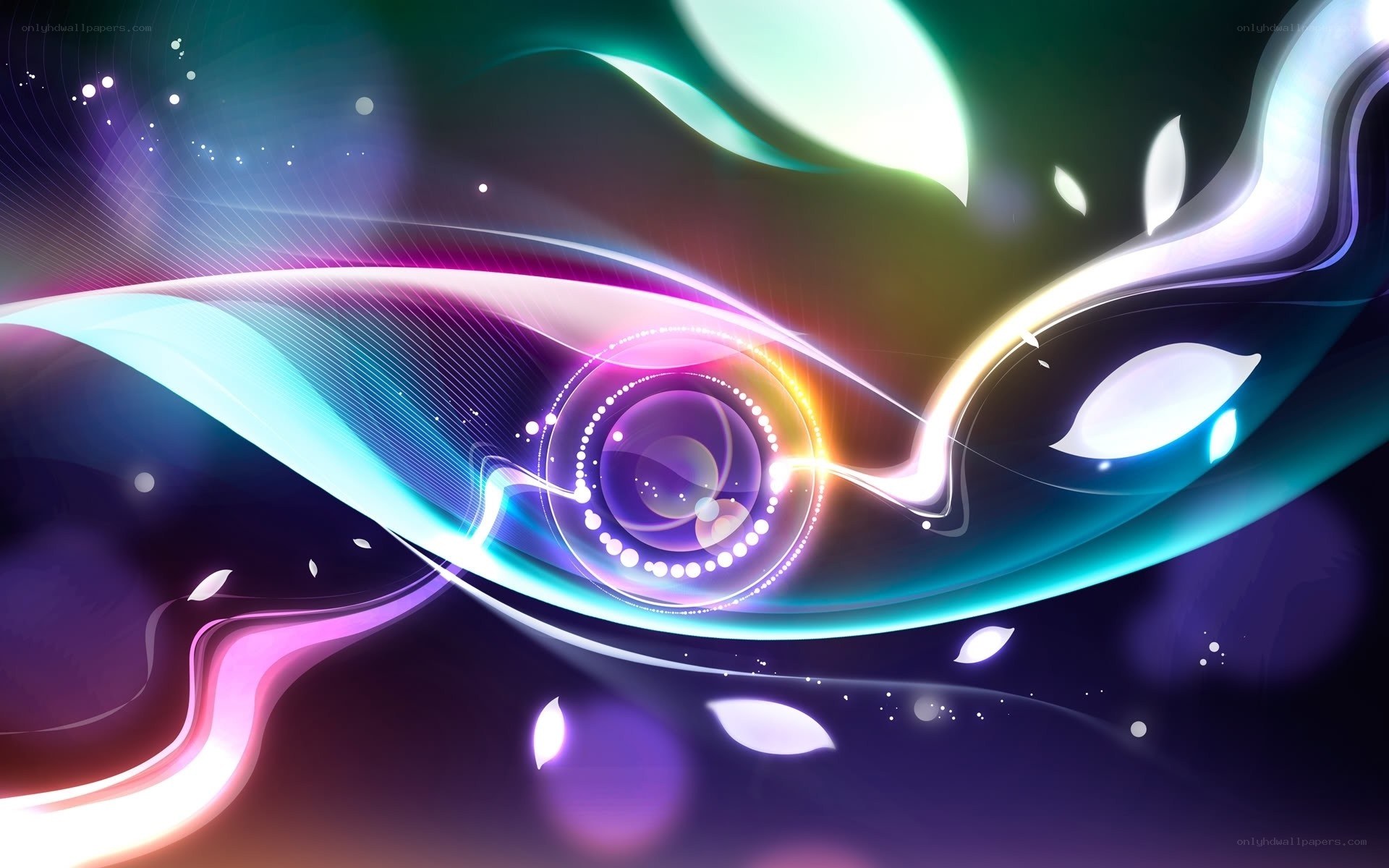 Abstract colorful light waves