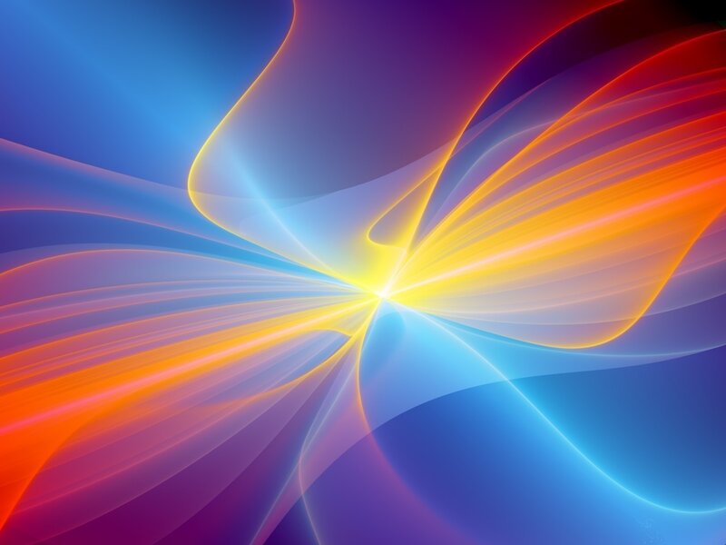 Abstract colorful light waves