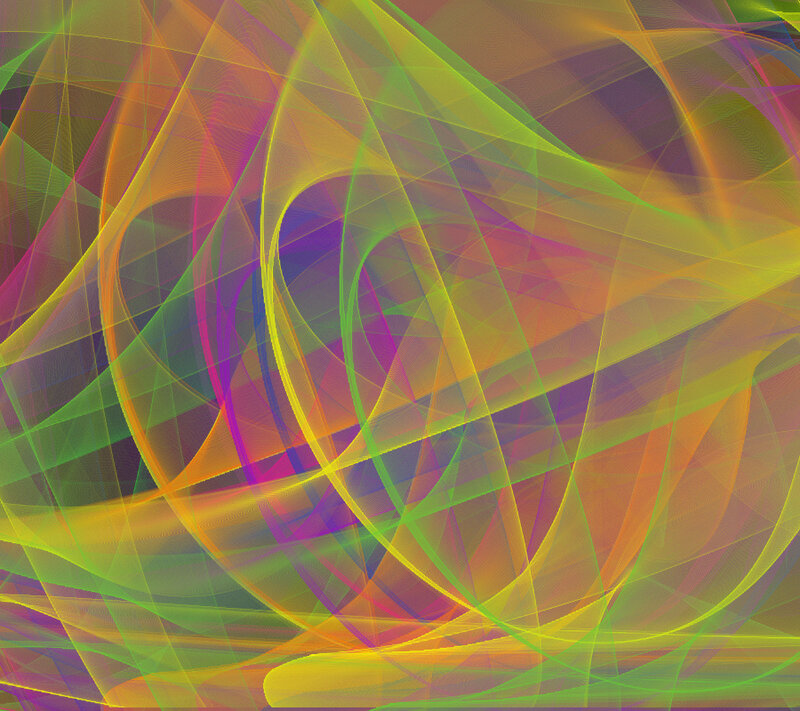Abstract Colorful Lines — Green