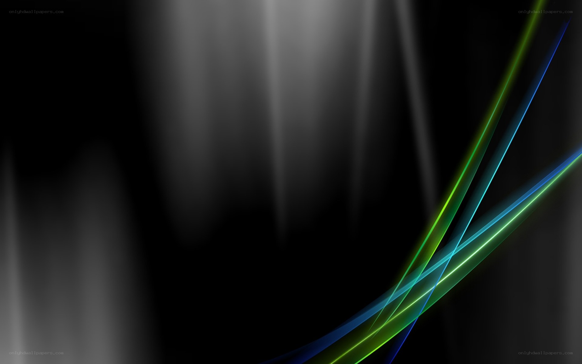 Abstract colorful lines on black