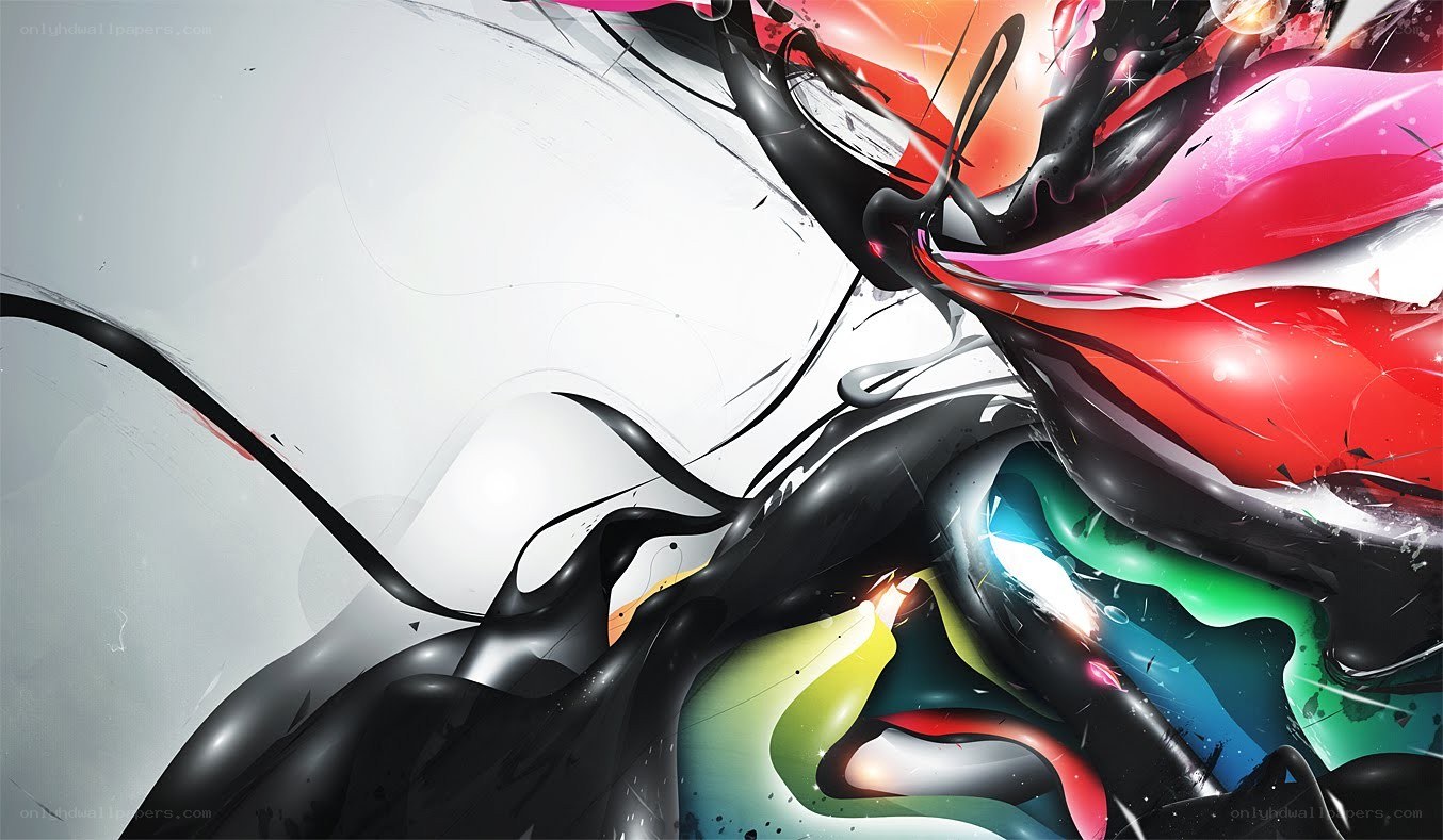 abstract colorful liquid art