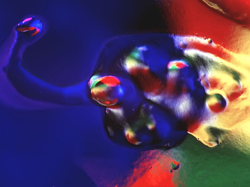Abstract colorful liquid form