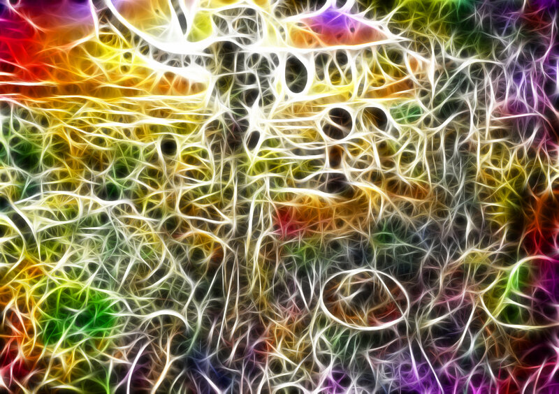 Abstract colorful network pattern