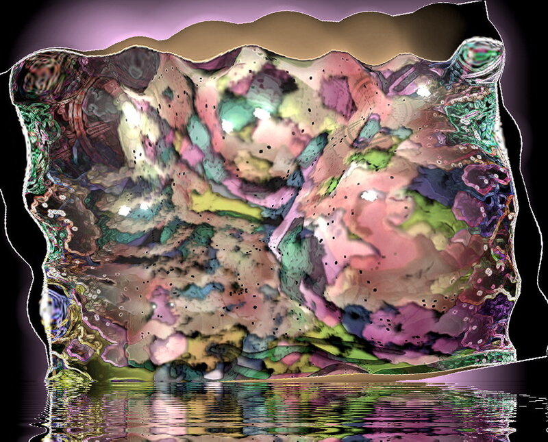Abstract colorful organic form