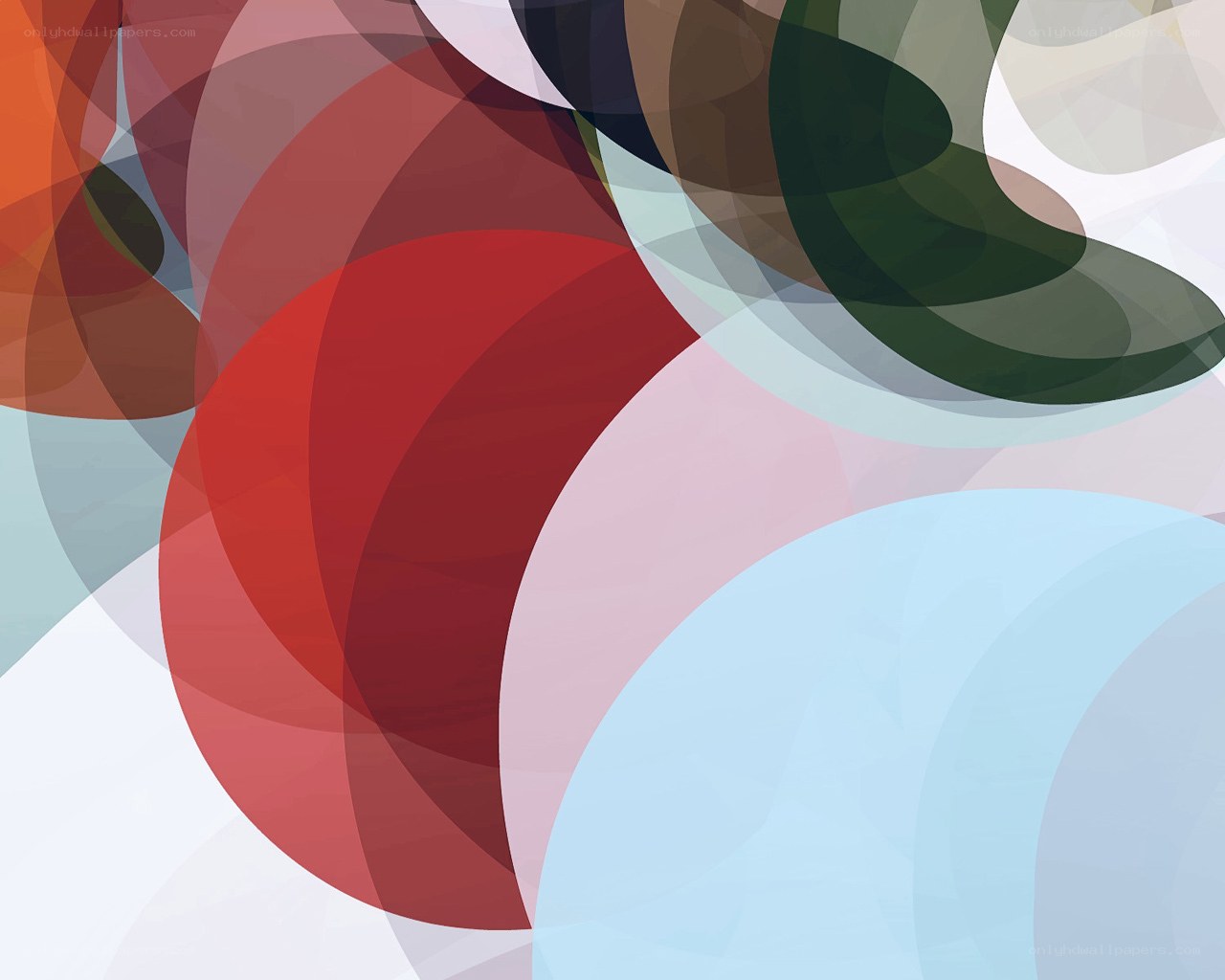 Abstract colorful overlapping shapes