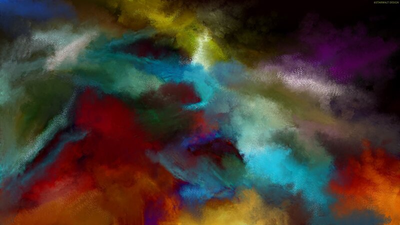 Abstract colorful paint explosion