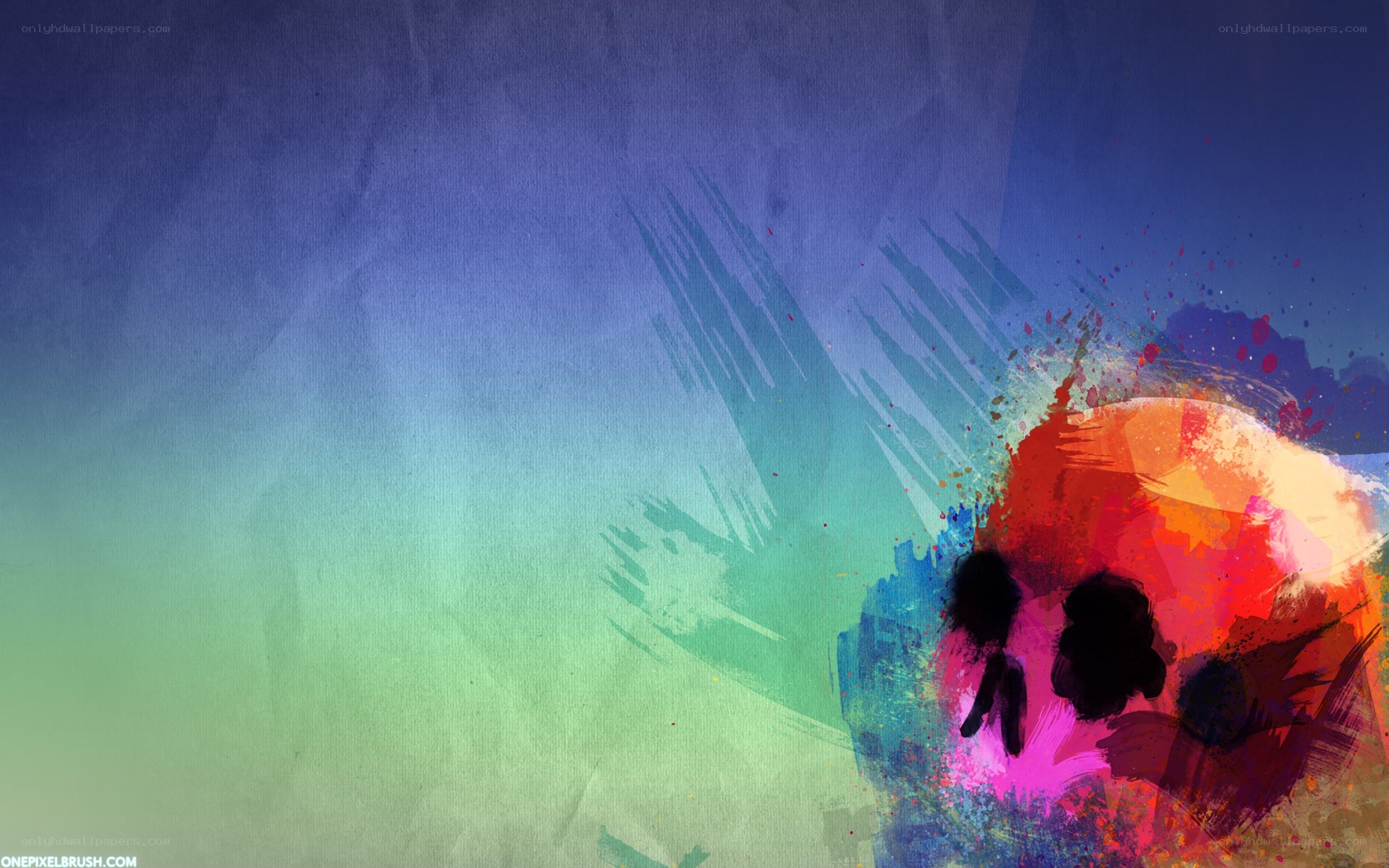 abstract colorful paint splatter