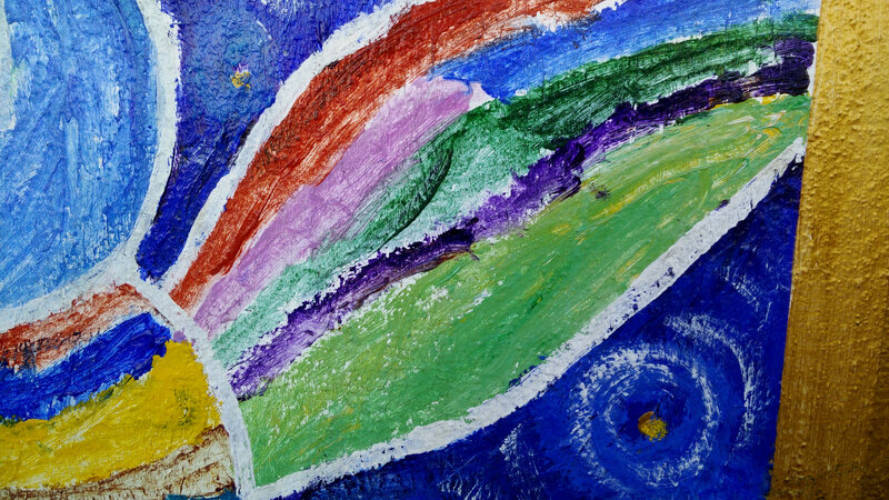 Abstract Colorful Painting — Blue