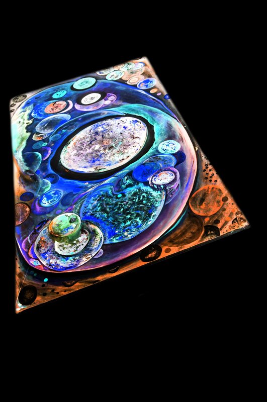 Abstract Colorful Painting — Blue, Vibrant