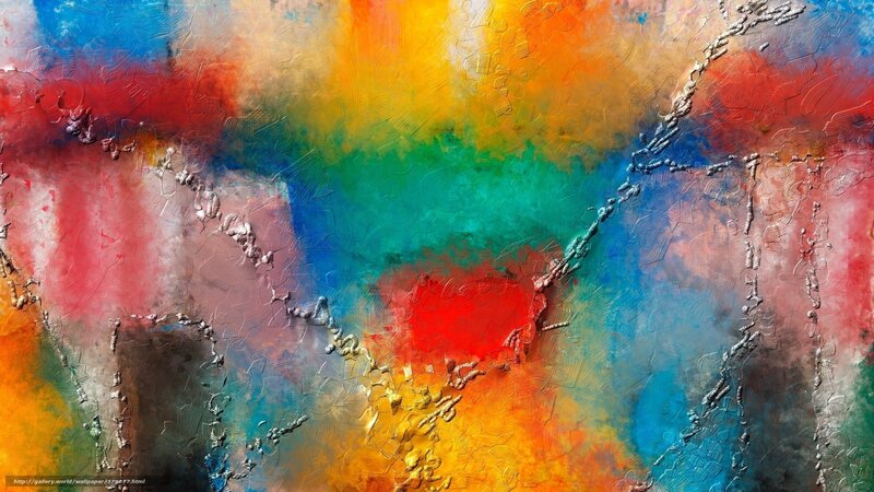 Abstract Colorful Painting — Red, Vibrant, Paint