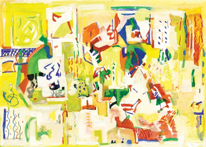 Abstract Colorful Painting — Yellow