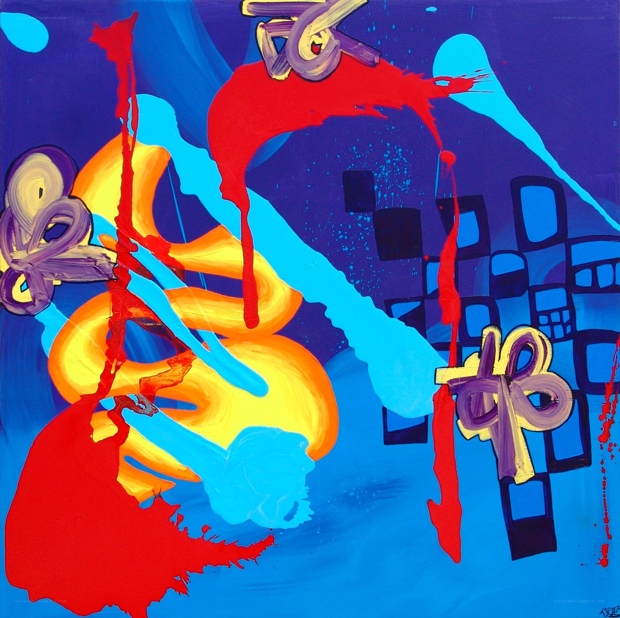 Abstract colorful painting