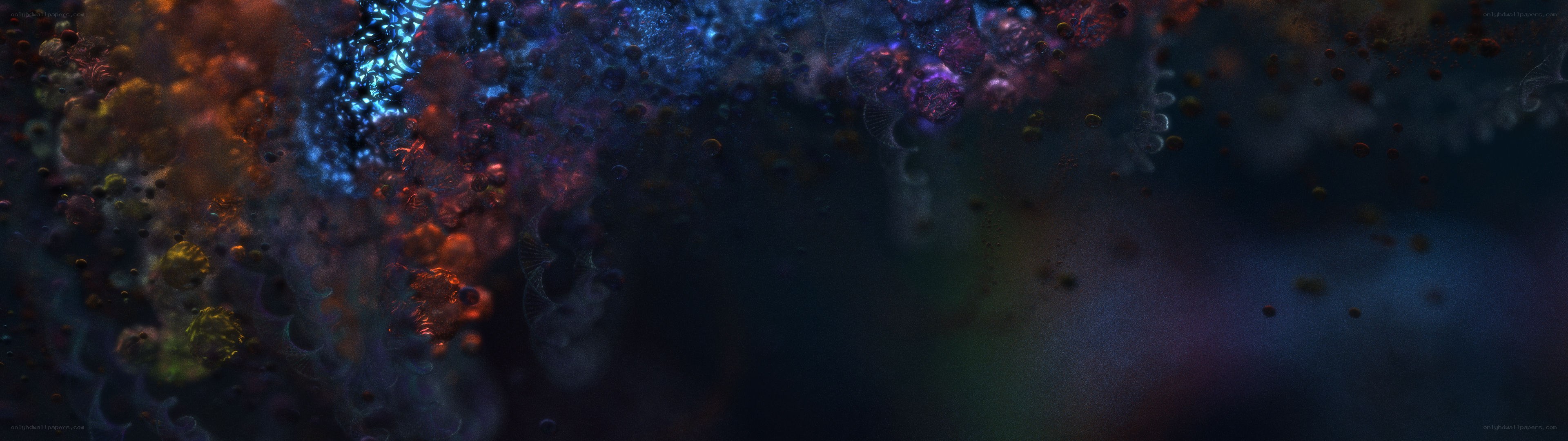 abstract colorful particles
