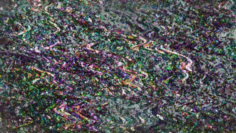 Abstract Colorful Pattern — Green, Chaotic