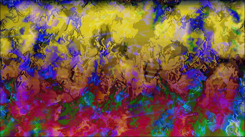 Abstract Colorful Pattern — Yellow, Vibrant, Shapes