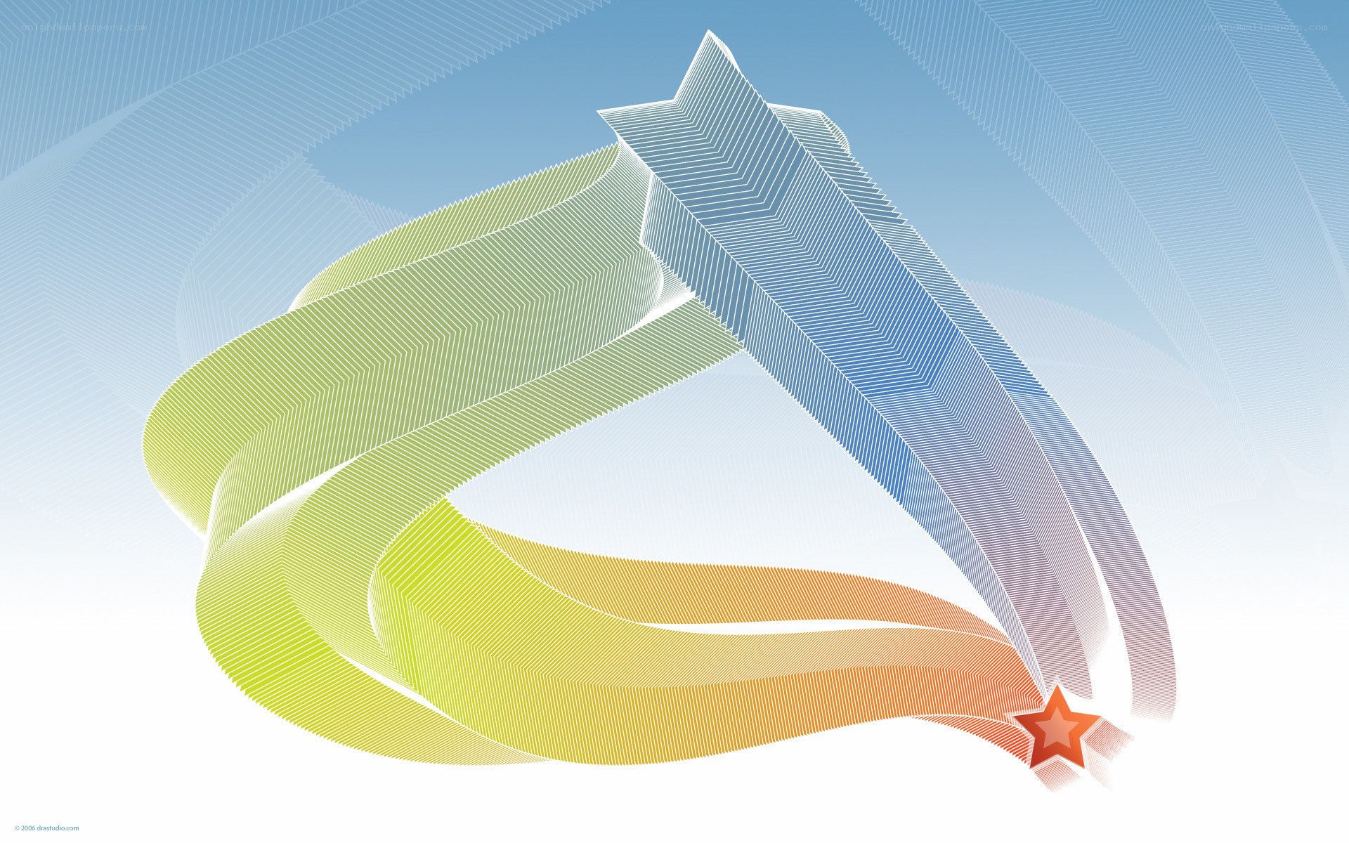 Abstract colorful ribbon design