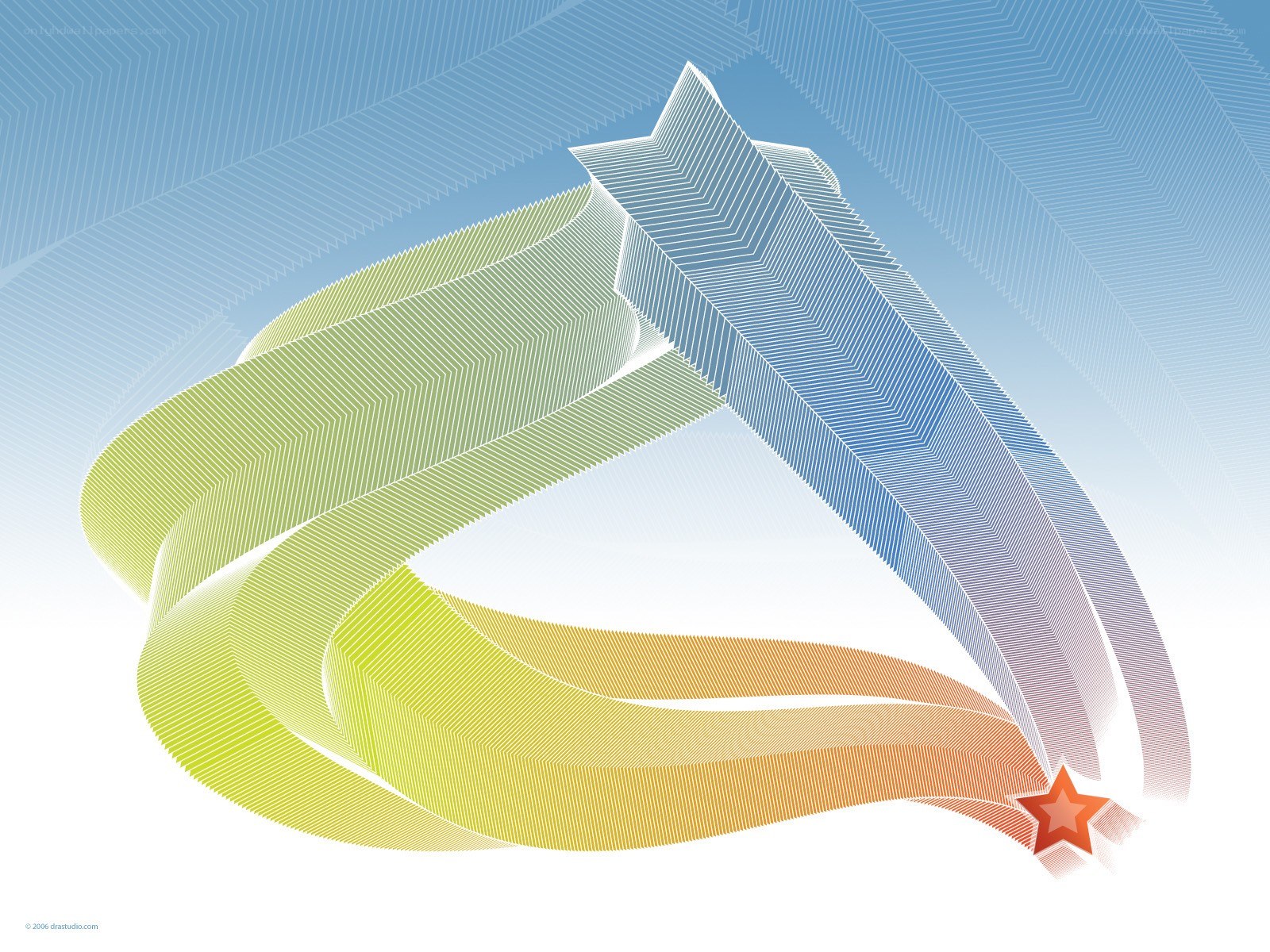 Abstract colorful ribbon design