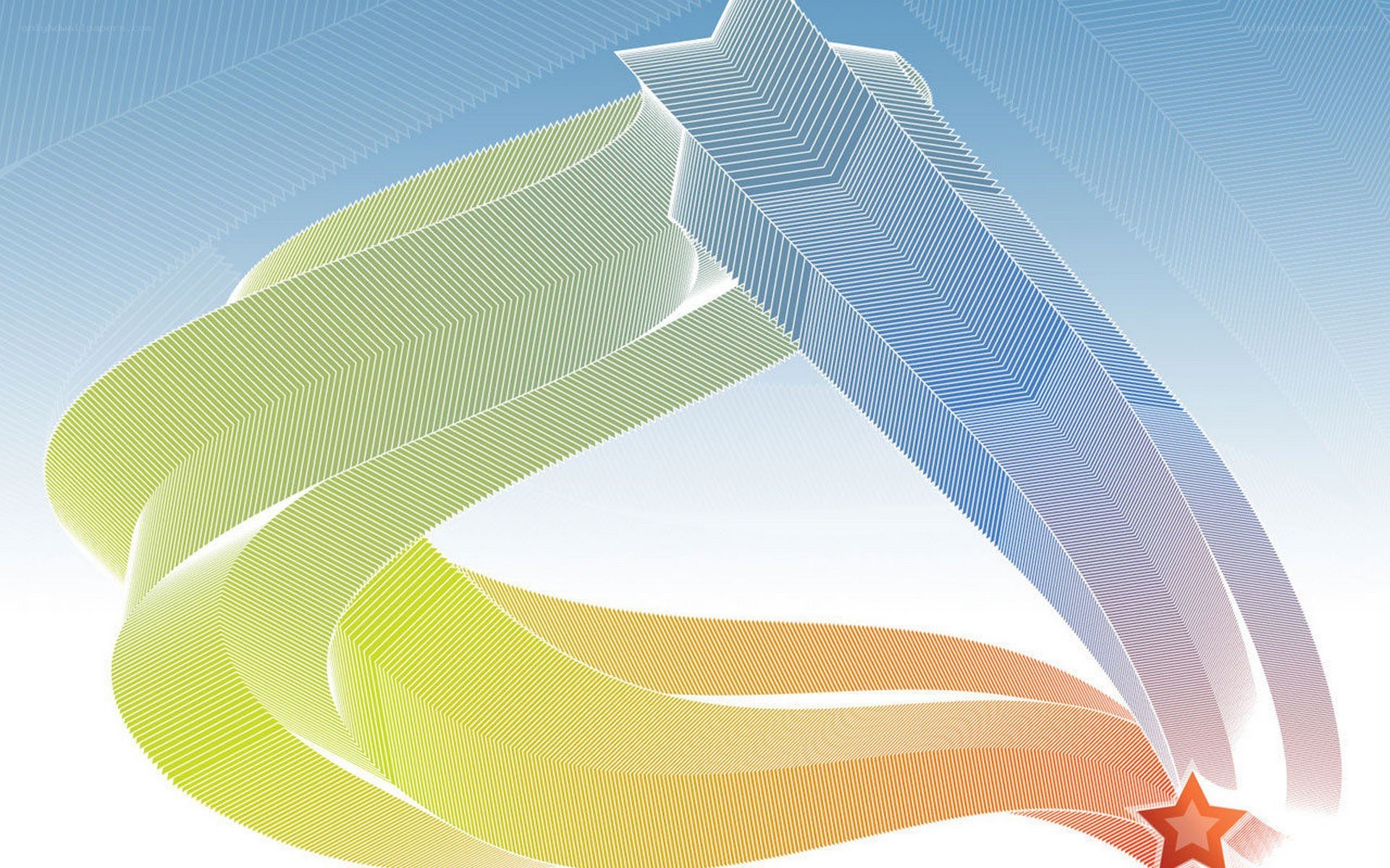abstract colorful ribbon design