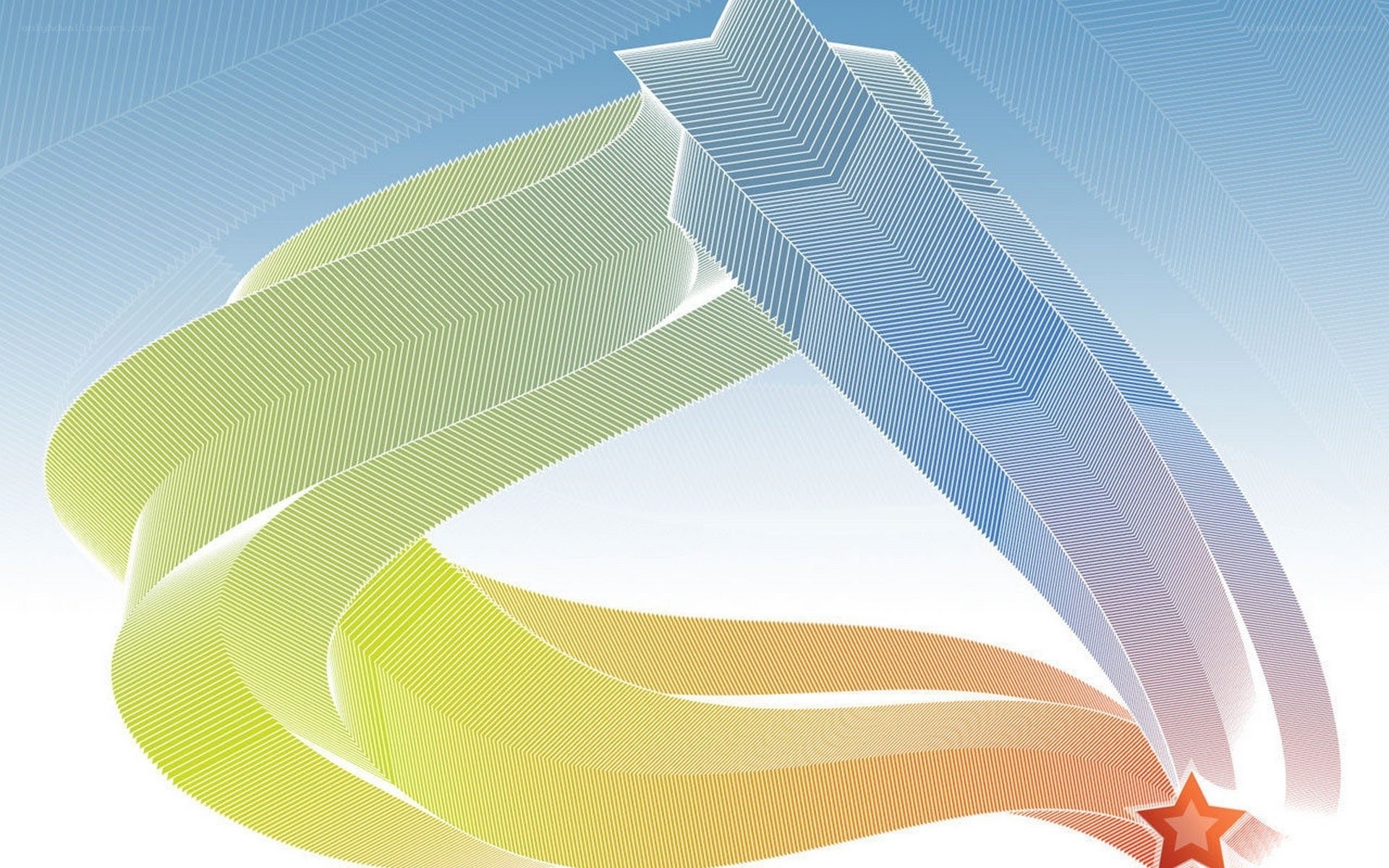 Abstract colorful ribbon design