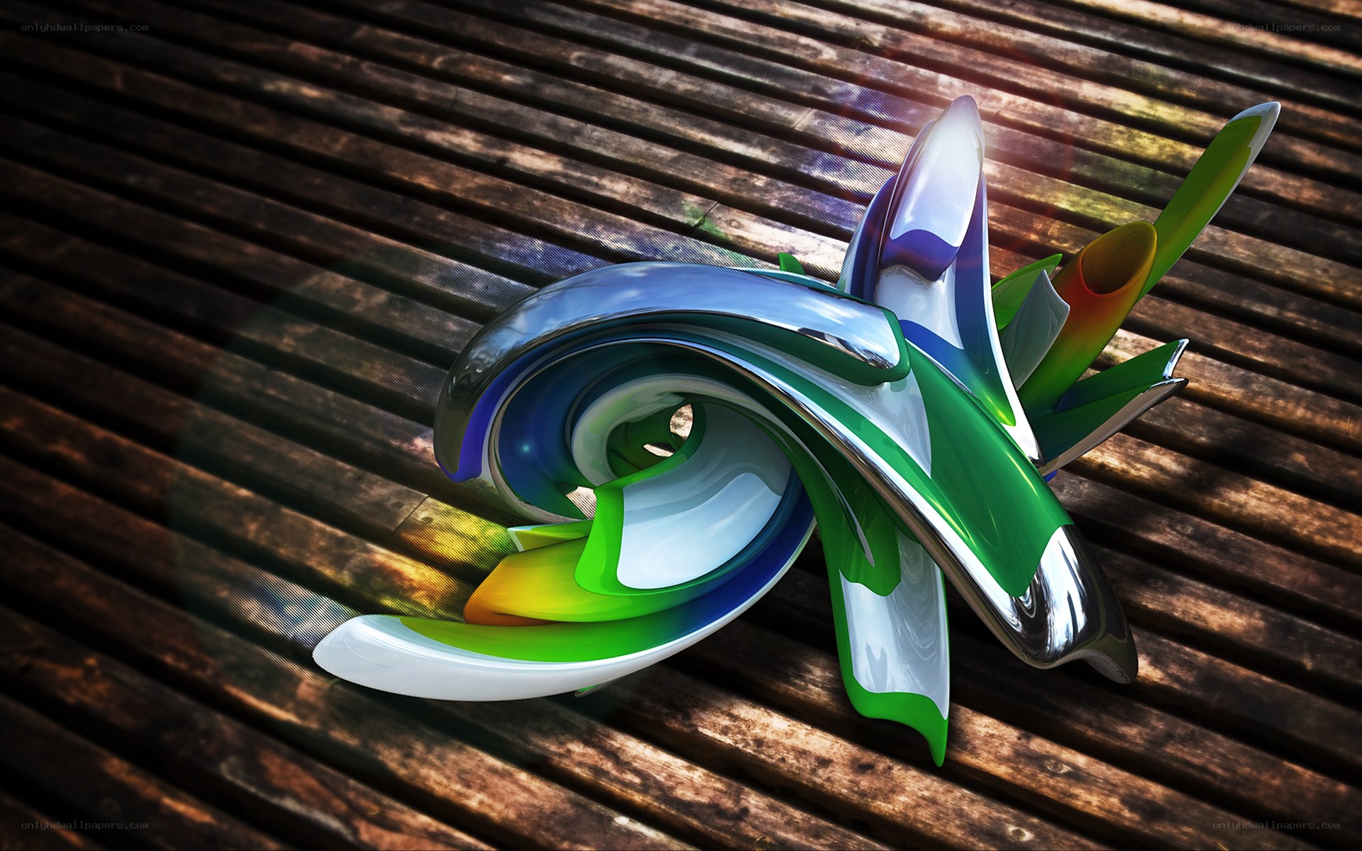 Abstract colorful sculpture