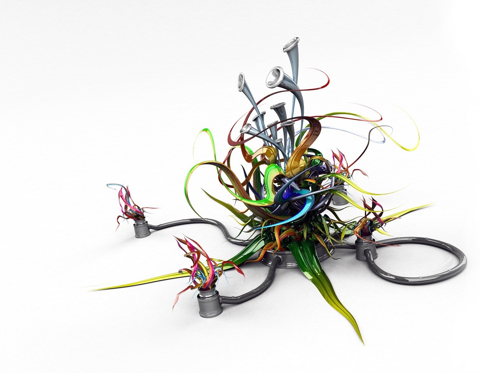 Abstract colorful sculpture