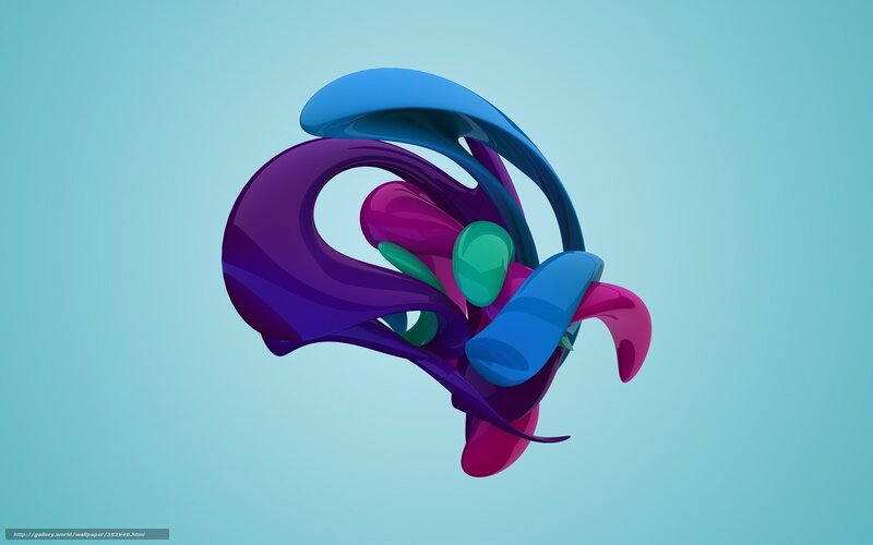 Abstract Colorful Sculpture — Blue