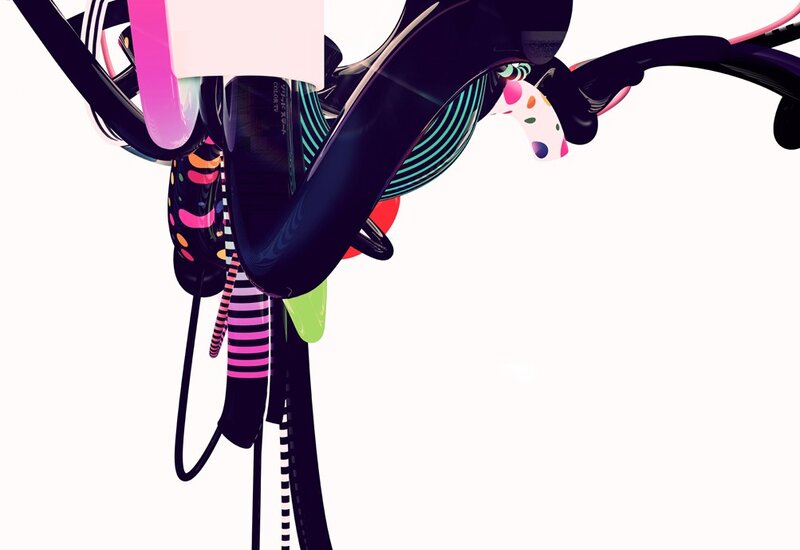 Abstract Colorful Shapes — Black, Vibrant