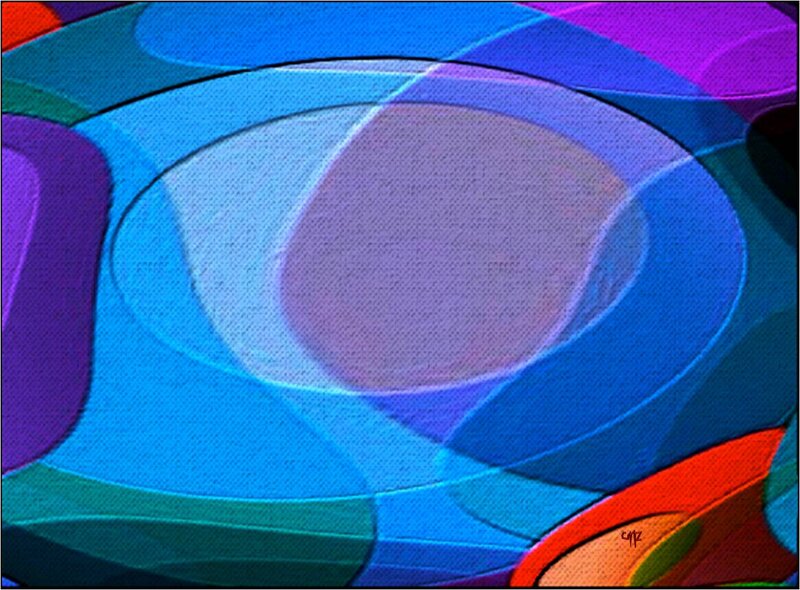Abstract Colorful Shapes — Blue, Vibrant, Circles