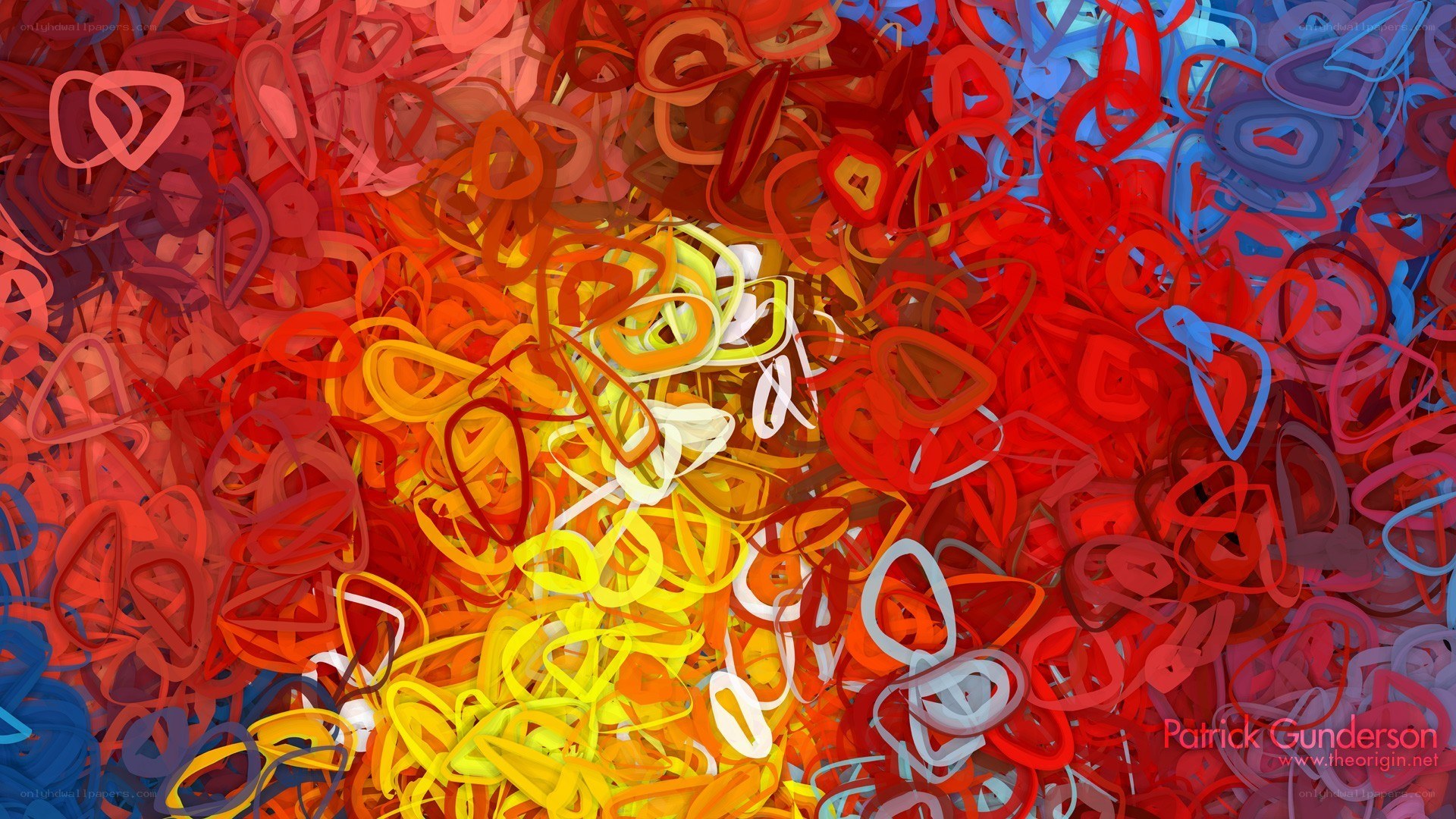 Abstract colorful shapes collage