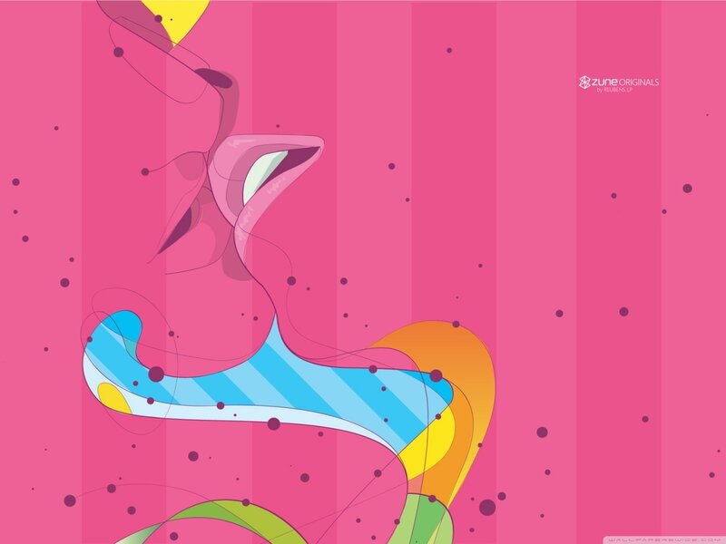 Abstract Colorful Shapes — Pink