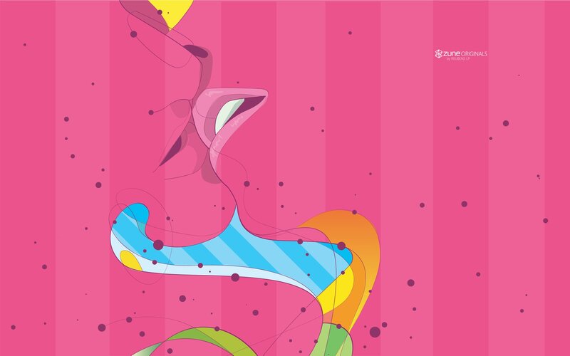 Abstract Colorful Shapes — Pink, Vibrant