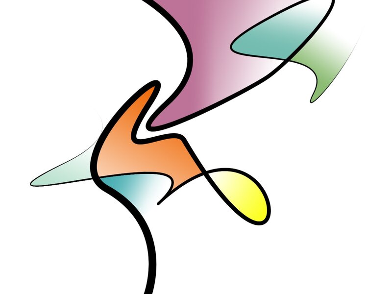 Abstract Colorful Shapes — Purple, Dynamic, Curved Lines