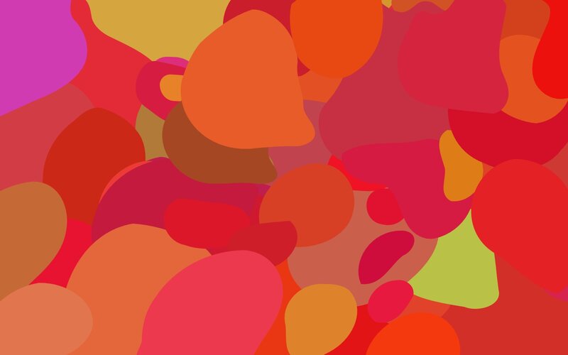 Abstract Colorful Shapes — Red