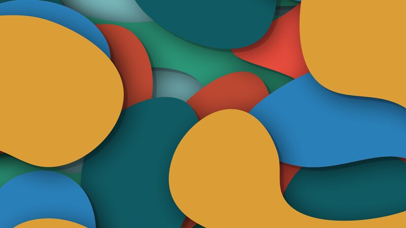 Abstract Colorful Shapes — Yellow, Calm, Circles