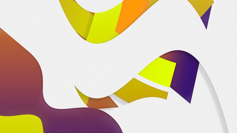 Abstract Colorful Shapes — Yellow, Calm