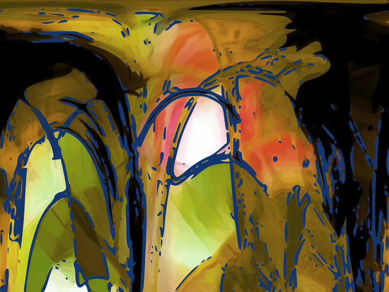 Abstract Colorful Shapes — Yellow