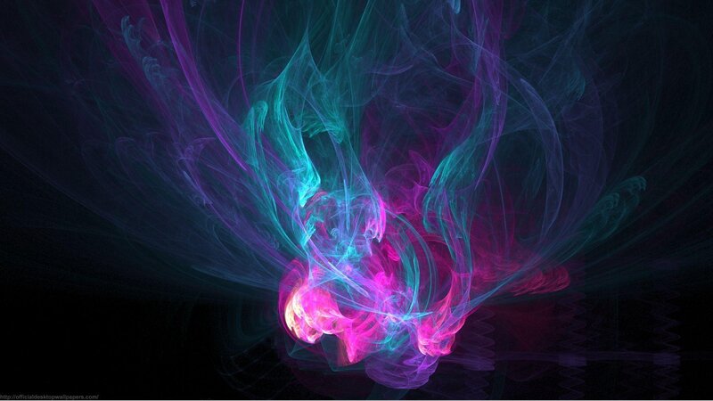 Abstract colorful smoke swirls
