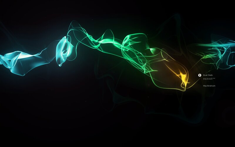Abstract colorful smoke waves