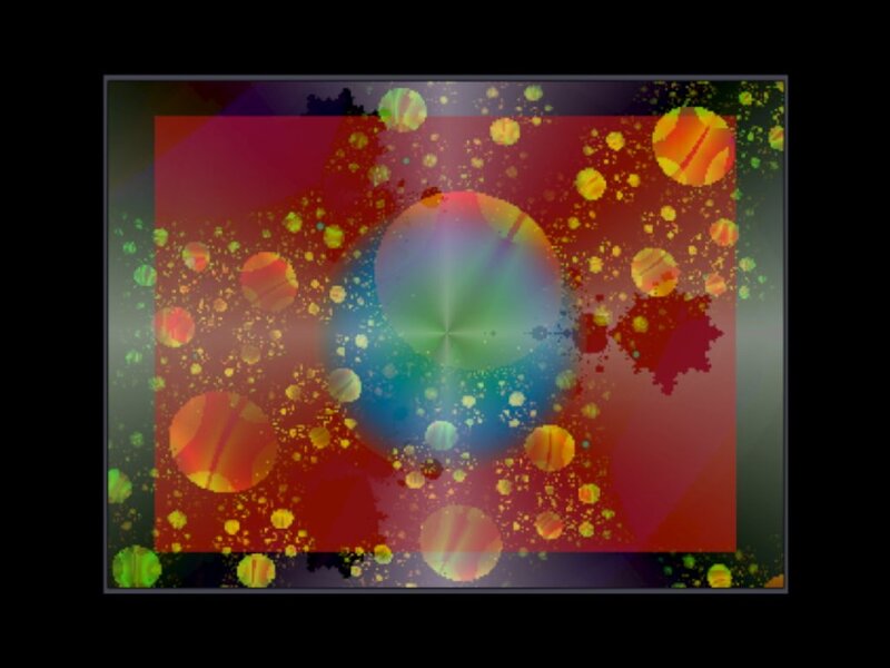 Abstract Colorful Spheres — Red