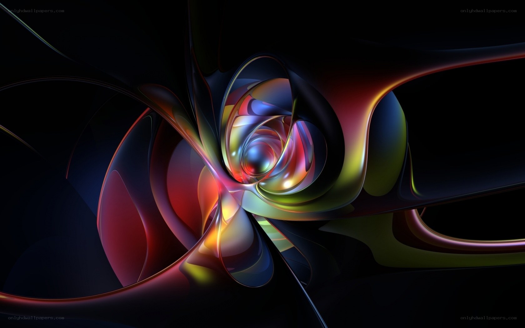 Abstract colorful spiral design