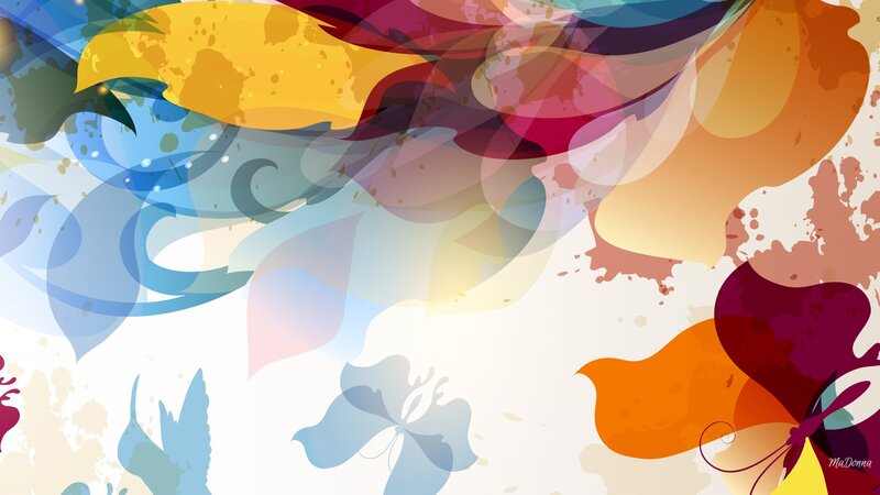 Abstract Colorful Splashes — Blue