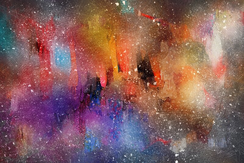 Abstract colorful splatter art